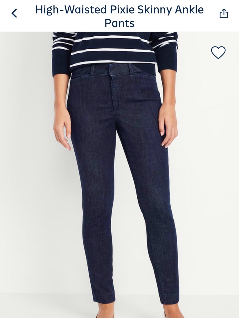 Old Navy High Rise Pixie Skinny Dark Wash Size 14